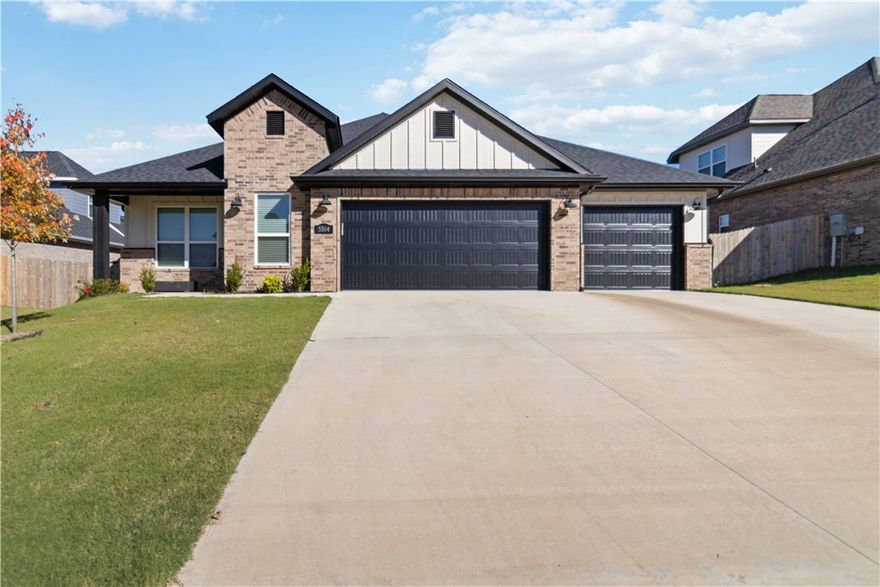 Opportunity awaits! Almost new 4 bed and 3 bath home in a great location. Open one level living at its best in the Kayden X Plan with west facing front door. Living room is expansive with gas log fireplace and large windows. Kitchen provides gas range, quartz countertops, plenty of cabinet storage, and a large pantry with easy flow to your dining area with a view. Relax in the spacious primary bedroom and enjoy your private ensuite bathroom with double vanities and large walk-in shower. Bedroom space is a plus in this home with an additional 3 bedrooms and 2 full bathrooms. Step outside and enjoy the roomy fully fenced backyard and covered patio. Samsung Appliances - refrigerator, washer, and dryer will convey with acceptable offer! Convenient to Regional Airport Blvd.
