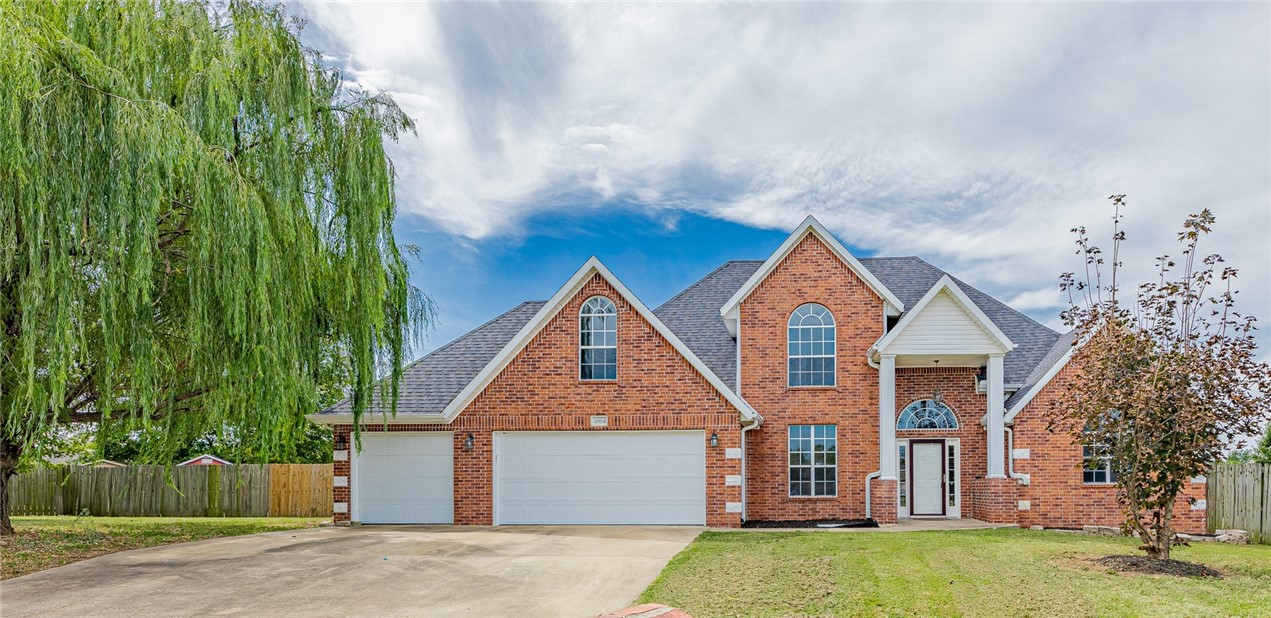 Updated 4-bedroom 3 car garage home on is located in Wildwood Subdivision within walking distance to parks and schools. The home sits on a .43 acre lot with lots of room for outdoor entertaining with the a covered patio. The home has all, blinds, new carpet, LVP flooring in living room, and formal dining area. Owner suite is on main floor with a private seating area with access to patio. Upstairs has 3 bedrooms and a bonus room can be used as office or second living area. Kitchen has granite counter tops, new gas range and refrigerator