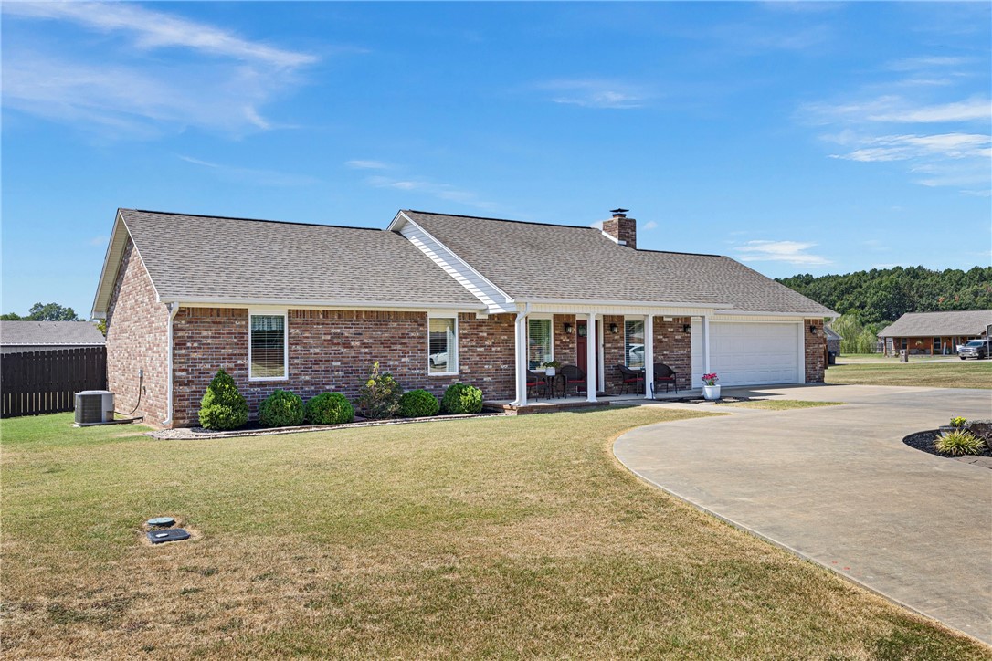 Curb appeal, curb appeal, curb appeal! This home greets you with a charming circle drive and keeps impressing inside with tray ceilings, stained concrete floors, and an oversized garage. The master suite is a true retreat with a gorgeous master bath. Enjoy a covered back patio and privacy-fenced backyardāperfect for relaxing or entertaining.