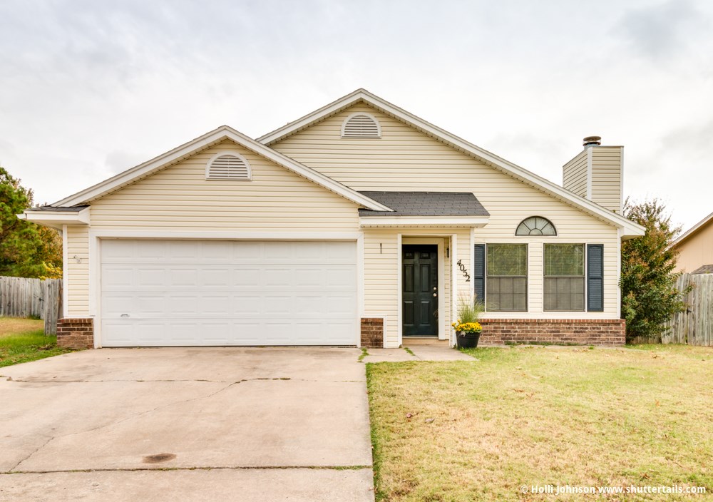 This is a very cute home loaded with wonderful surprises. It has fresh paint, walk-in closets in every bedroom, blinds, fenced, includes a refrigerator, washer and dryer. It also has a home warranty, ceiling fans, gas starter fireplace, gutters. Lots of bang for the buck.