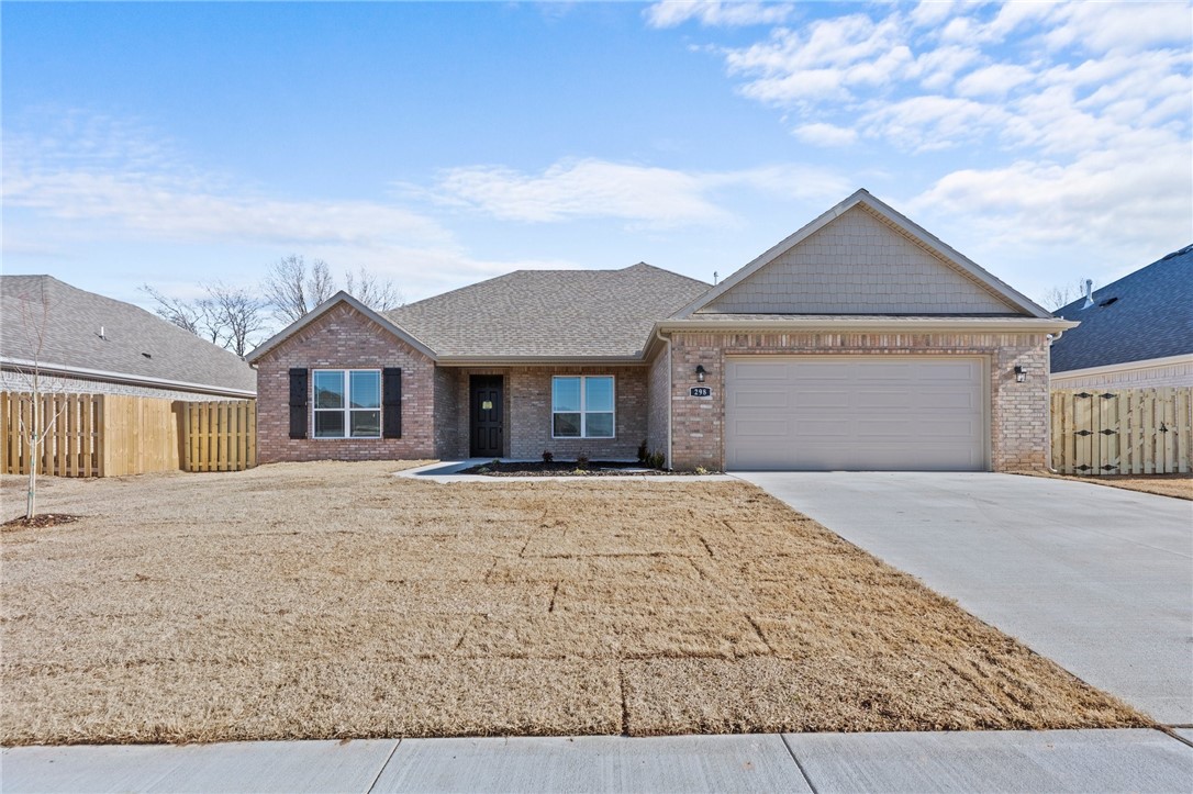 Full Privacy Fence Included! Welcome to the Hendrix—a thoughtfully designed one-story ranch-style home offering the perfect balance of privacy and open living. With 1,983 sq ft, this home features 4 bedrooms, 2 bathrooms, a finished 2-car garage, and a flexible layout to suit your lifestyle. The split-bedroom design places the primary suite in its own private corner, while the open-concept kitchen, dining, and living areas create a welcoming space for gathering and entertaining. Enjoy seamless indoor-outdoor living with direct access to a covered patio and fenced backyard—perfect for hosting friends, or relaxing by the fireplace. An additional flex room offers endless possibilities, from a home office or guest room to a media space. The Hendrix is more than a floorplan—it’s a place to live, relax, and make lasting memories.