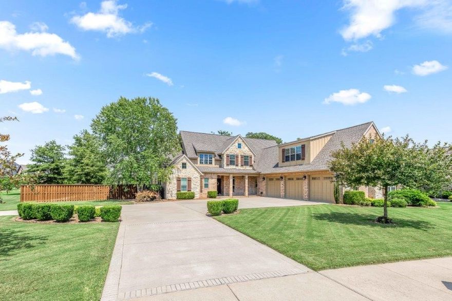 Stunning Oak Tree Home on large corner lot! Highly sought-after Neighborhood w/amazing amenities. This home boasts a spacious open layout w/new paint and light fixtures, hardwood floors, tons of natural light & smart home features. Foyer entry opens to living room with formal dining on right. Living room has vaulted ceilings, built ins and gas fireplace. The large eat-in kitchen is fully equipped w/island & prep sink, gas range, built in oven w/air fry, built in conv. microwave & more! Screened in patio off kitchen is great for addtl. entertaining space. Guest bed & bath on main. Mudroom w/separate entrance. Spacious master suite w/access to patio, spa-like bath & massive WIC. Upstairs you will find 2 guest beds w/ensuites. 5th bed/office. Huge bonus room, full bath. Additional exercise/craft room. Fantastic outdoor space with privacy fenced yard, large patio, and huge backyard! New Roof 2018, move in ready! Welcome Home!