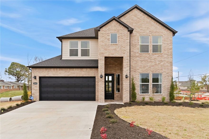 The Aurora plan in Morning Star in Bentonville, AR! In Morning Star, you will discover the epitome of luxury in the heart of NWA! This plan offers 4 bedrooms, 3 bathrooms, and an upstairs game room! Each home features a beautiful modern electric fireplace in the living room, and ceiling fans in all bedrooms, the living room and game room (per plan). You will find engineered wood flooring throughout the first floor with tile flooring in bathrooms; two-story plans will have carpet in all upstairs bedrooms and common areas. The kitchen has beautiful quartz countertops, gas range and black fixtures and cabinet pulls. The primary ensuite features a walk-in shower, freestanding tub, and tile flooring. The exterior of these homes will have 4-sides brick with Hardie® siding (per plan). Each home will have a lovely covered back patio! Address and street name subject to change. Taxes and Parcel # TBD. HOA will have a $100 cap fee.