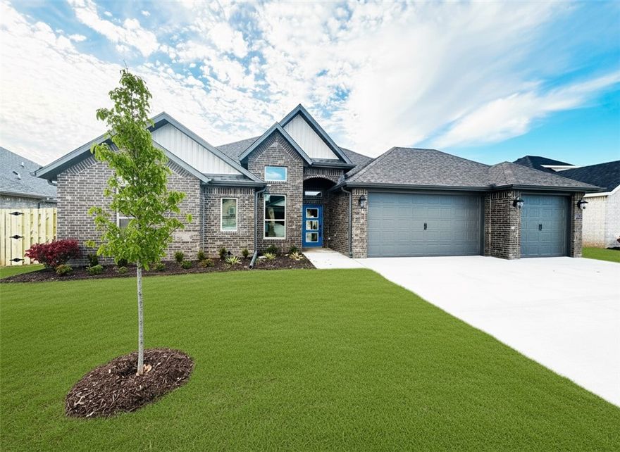 Discover The Wilmont, a thoughtfully designed one-level home located in the sought-after Wellington Hills community in Pea Ridge. With a split floor plan featuring 4 bedrooms and 2 bathrooms, this home offers the perfect layout for growing families or anyone looking to settle into their first home.
The spacious kitchen boasts custom cabinets, granite countertops, and stainless steel appliances—everything you need to cook, gather, and create lasting memories. Enjoy outdoor time in your fenced backyard, relax under the covered patio, and appreciate the added peace of mind with gutters already installed. Taxes are based on land only. Seller is offering $7500 towards closing cost.