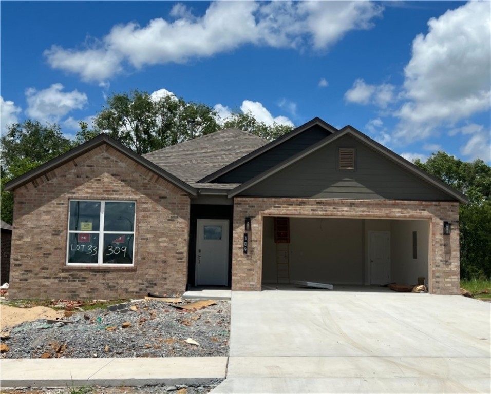 Welcome to Heritage Ranch, Phase 4! This brand new home features 3 spacious bedrooms, 2 bathrooms, and an open kitchen seamlessly flowing into the dining and living areas. It boasts a vaulted ceiling and a cozy fireplace. Enjoy stylish finishes and amenities, including brick and hardie siding, cedar shutters, full guttering, LED disk lighting with fan and light kits in all bedrooms, a spacious kitchen island with pendant lights, 3cm quartz countertops, a smart thermostat, a Frigidaire Gallery appliance package, and more! This home combines style, comfort, and the convenience of nearby schools, shopping, and other amenities.