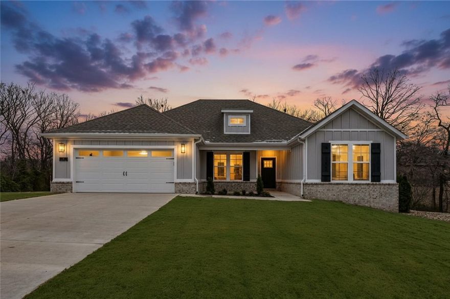 This one is a must see! Beautiful new construction home on a generous .35 acre CORNER lot! Perfectly situated just minutes from Lake Loch Lomond, Highlands Golf Course, Branchwood Community Center, and provides quick access to I-49, this property offers both convenience and access to nature. Inside, you’ll find a well-planned split floor design with 3 Beds + Office, 2 bathrooms and elegant finishes throughout. The open living space highlights vaulted ceilings with striking beams that add warmth and character. The kitchen is designed with quartz countertops, a gas range, custom cabinetry, and sleek black stainless appliances. The primary suite is a relaxing escape, featuring a spacious walk-in closet, a custom tiled shower, and soaking tub. Step outside to enjoy the covered deck, ideal for unwinding or entertaining. Ask your agent about the builder’s preferred lender credit. Estimated completion date of November 28, 2025. Please note, photos are not of exact home/finishes.