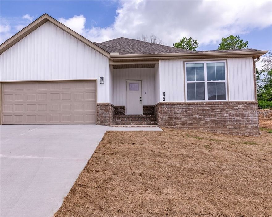 This one could be for you! Very nice 3 BR, 2 BA brand new brick home - check it out! It is near the top of the beautiful Mountain View Estates Subdivision with a great view and all you could want inside and out! Very well appointed with outstanding colors and finishes. The floors are luxury vinyl plank flooring, split floor plan, gas log fireplace, energy star appliances, covered patio, blinds, gutters and more!