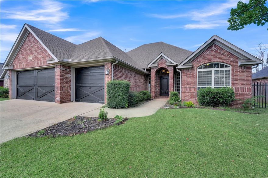 Discover the most affordable gem in the highly sought-after Hearthstone subdivision! This stunning single-story, all-brick home is perfectly nestled in a quiet cul-de-sac, offering both privacy and charm. Featuring a thoughtful split floor plan, this residence provides an ideal layout for comfortable living and entertaining.
Key highlights include - Just steps from the vibrant Pinnacle business district and the Walmart AMP, with quick access to I-49 for seamless commuting. All-brick exterior ensures durability and timeless appeal. The split floor plan maximizes privacy, with generously sized bedrooms and open living spaces. Don’t miss your chance to own the best value in Hearthstone! Perfect for first-time buyers, downsizers, or anyone seeking convenience and quality in a premier neighborhood. Schedule your showing today!