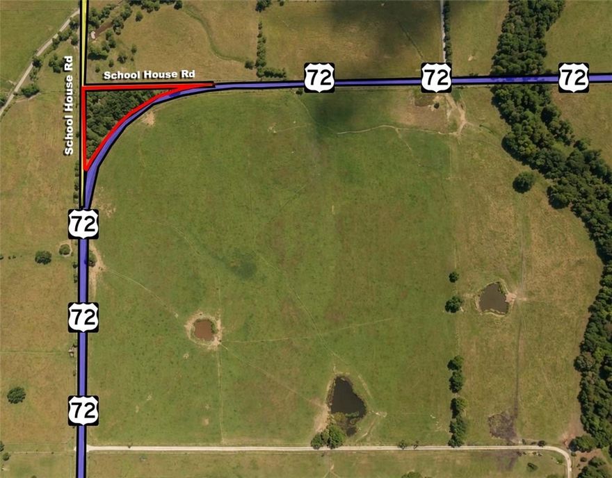 Excellent opportunity to purchase -/+4.87 flat, Usable acres with hwy 72 frontage in Gravette. This property offers great visibility, easy access, and strong commercial or future development potential. Level Topography allows for efficient development and flexible site planning. Located in a growing area with consistent traffic flow, making it ideal for retail, office, service or Investment use. On site septic needed for Water/Sewer.