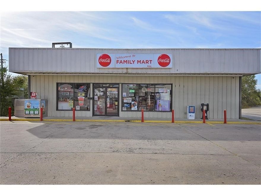 Looking for a great business investment? Look no further. Your new business venture is waiting for you with a convenience store, fuel & diesel pumps, & a kitchen/deli. Included in the sale are inventory, refrigerator, freezer, showcase cooler & heater, ice machine, ATM machine, security cameras inside store & office. Register updated 5 years ago. 8 gas pumps & 1 diesel pump. Current owners have liquor license, lottery license, & tobacco license. New owners would need to apply for their licenses. Liquor products, tobacco products, & lottery items are non-transferrable. Kitchen/deli area with indoor tables w/seating. Kitchen has stove, vent hood, grease trap, all in good condition. Blue Bunny ice cream freezer rented.