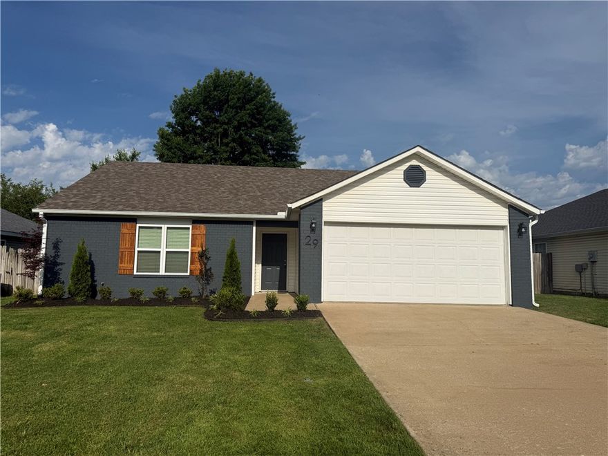 Great location close to trails, schools, restaurants, downtown and shopping.  New carpet, ss appliances, some windows, painted brick and landscaping.  Split bedroom plan.  Spacious living area with a fireplace and vaulted ceiling.  Roof replaced in 2020.  New hot water heater 2021.  Agent owned.  Prequal or proof of funds required with all offers.