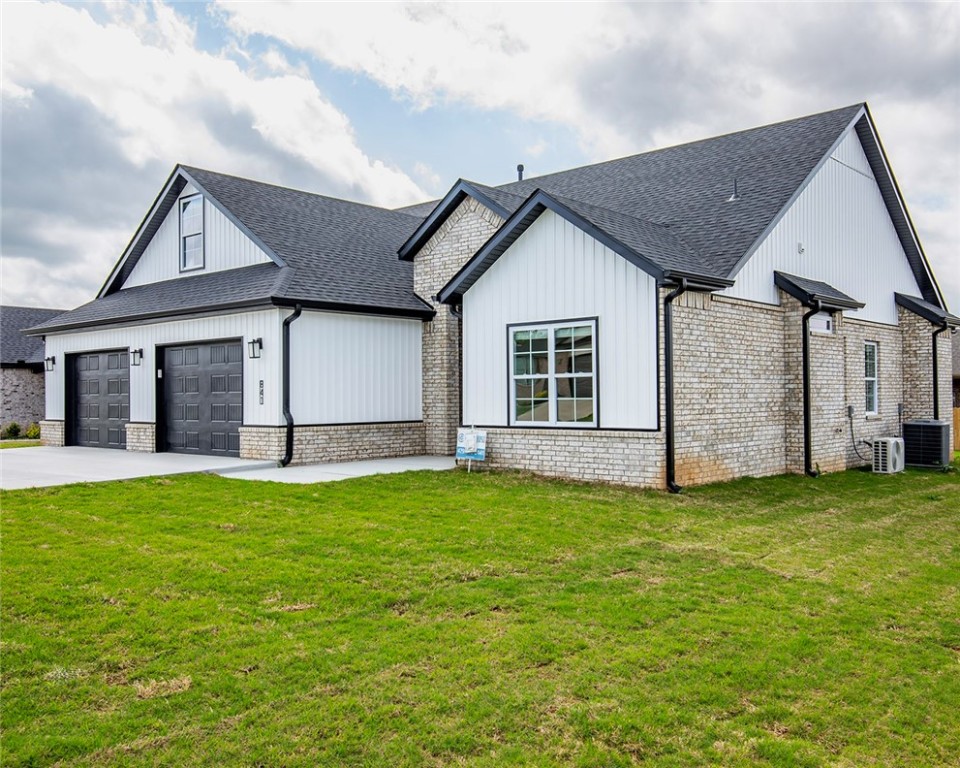 Hot off the press - look this one over! This brand new, beautiful 3 BR, 2 BA brick home has so much going for it! It is on a large privacy-fenced corner lot with all you could want inside and out! It is extremely appealing inside and out with fantastic colors and finishes. The main floor is all luxury vinyl plank flooring, split floor plan, gas log fireplace, energy star appliances, covered patio, blinds, gutters and more! The carpeted stairwell leads up to a large bonus room upstairs that could be a playroom, craft room, office or whatever you need (it also has its own HVAC unit!). A must see!