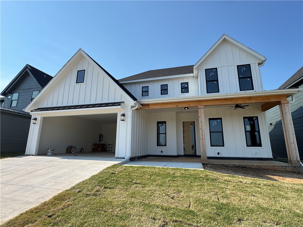 Welcome to Meadow Brook in SW Rogers! Great community in the best location! This plan features 3-4 bedrooms (2 flex spaces either bedroom 2 or study option as well as upstairs bedroom 4 or bonus room). All bedrooms have walk-in closets with plenty of storage! Downstairs you will find the primary bedroom. Great layout with open kitchen/living room area. Kitchen has large island to sit up to 6 bar stools, built-in gas cook top, built-in oven and microwave, large pantry, and eat in dining area. Primary bedroom feature en suite bathroom with soaking tub, walk-in shower, his and hers separate vanities, and large closet with lots of built-ins. Bedrooms 3 & 4/bonus room are upstairs along with a full bathroom. Enjoy the evenings grilling on the covered back patio! Can't beat location being only minutes to shopping, dining, groceries stores, and only steps to the Razorback Greenway Trail.