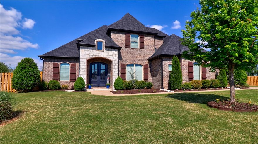 Welcome home to this 4 bdrm, 3.5 bath home that sits on a .43 acre lot at the end of a private Cul de sac in Tuscany S/D. This functional and beautiful home has a dedicated office, a dining room with a coffered ceiling and a bonus room. The bonus room could serve as a 5th bedroom. The crown molding is beautiful as is the brick fireplace and wood flooring. The fabulous kitchen is open to the living room and has double islands, ample cabinet space, upgraded granite countertops,
tiled backsplash, two sinks, a pantry and a very large space for your kitchen table. Other amenities include walk-in closets, under stair pet nook, an ensuite guest room, central vac, security system, 2 HVAC systems, front yard irrigation, large
private backyard with gazebo, insulated outbuilding, new roof and mostly new windows last year. There's a Climate-controlled storage room at end of third garage bay. Community amenities include a large pool with sun deck, a basketball court, a playground and a club house with a full kitchen.