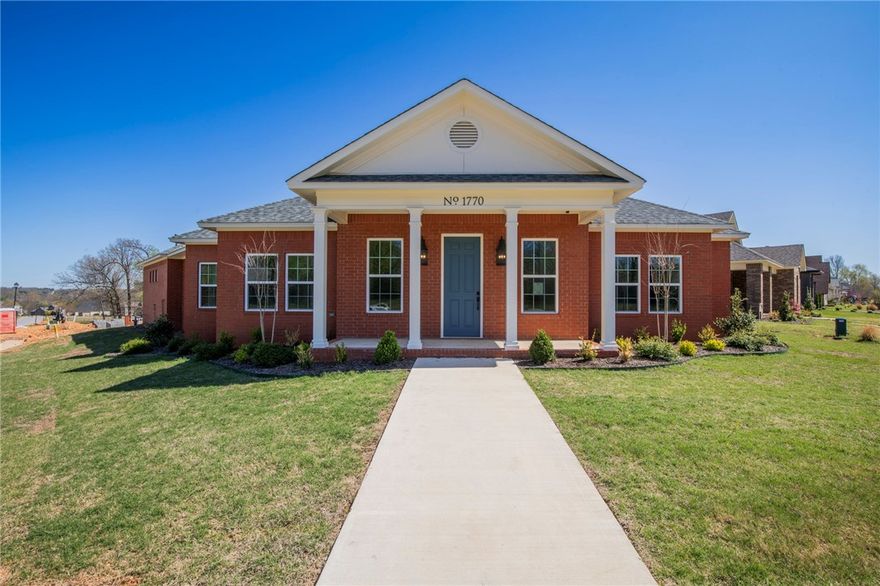 Welcome to Oakbrooke—Fayetteville’s premier community!
Nestled in one of the city’s most desirable neighborhoods, this exceptional home blends timeless design with luxurious finishes and quality craftsmanship. Inside, you’ll find three spacious bedrooms, two beautifully tiled spa-like baths, and a gourmet kitchen with granite countertops that opens to a bright, inviting living area—perfect for entertaining or everyday comfort. A dedicated office offers space for remote work or quiet reflection, while just outside, a serene, tree-lined park with walking trails awaits. Built with energy efficiency in mind, this home is as smart as it is stunning. Move-in ready and truly one of a kind—this is Oakbrooke, where classic charm meets modern living in Fayetteville’s future historic district.