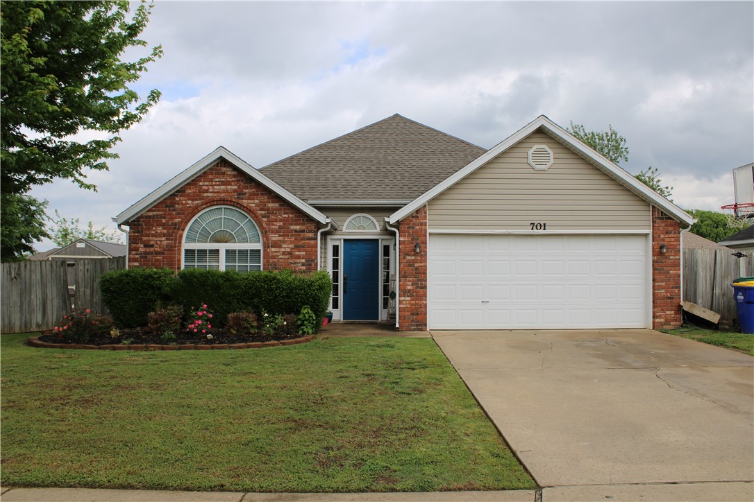 Welcome to your dream home on a spacious corner lot! This charming residence boasts 3 bedrooms, 2 baths, and a 2-car garage, spanning 1412 sq ft of comfortable living space. Step inside to discover wood laminate, ceramic tile, and LVP flooring throughout. Enjoy the privacy of a fenced backyard, complete with a large storage shed for all your outdoor essentials. The master bath is a haven of relaxation, featuring a walk-in shower, soaking tub, dual sinks, and a generous walk-in closet. Don't miss out on the opportunity to make this beautiful property yours!