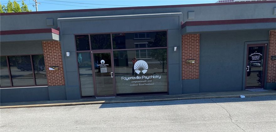 Space includes a reception area, 3 offices, staff work room, and storage area.  Very nicely appointed with manufactured flooring, updated paint colors, etc.  Great location in Downtown Fayetteville, near the Washington County Courthouse and annex, the Fayetteville Square, and the Dickson St entertainment area.  An abundance of one-site parking.