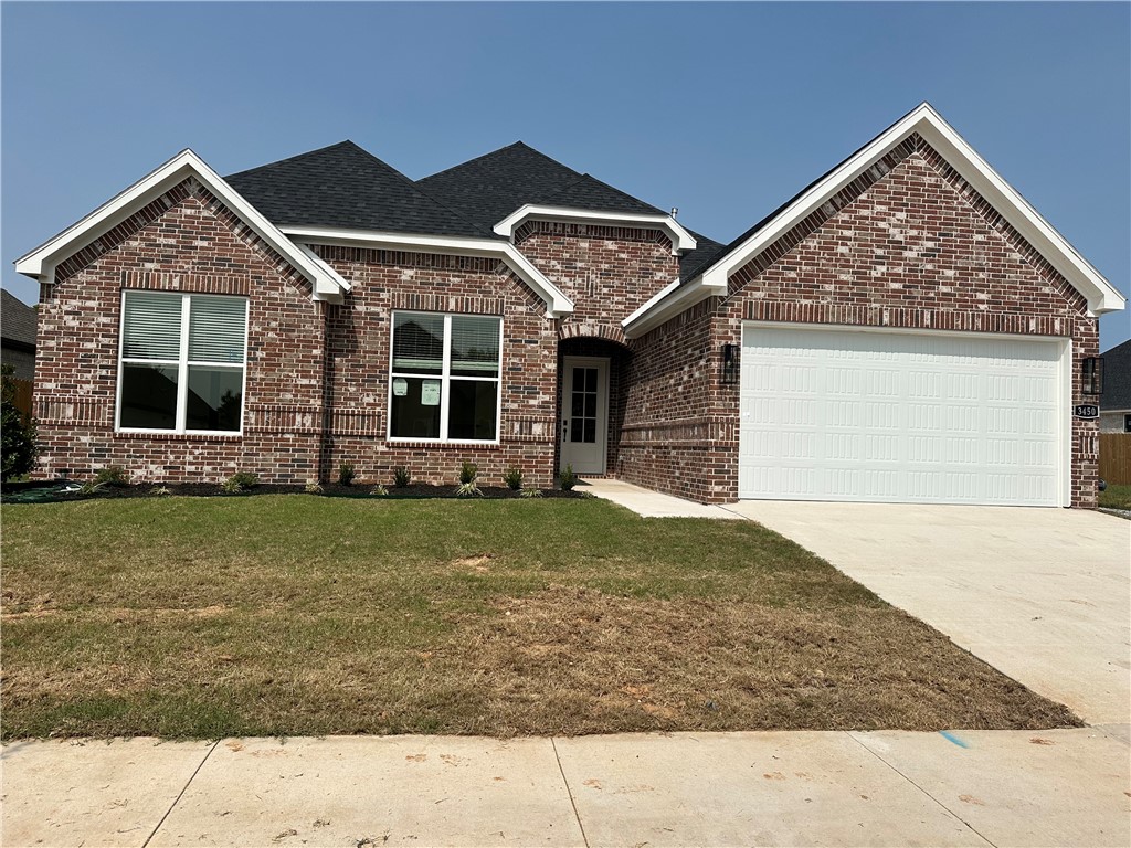 Wonderful Kelsey Plan in Henderson Park, our newest Community located in Fayetteville! This Community is currently under construction and homes will be ready Spring 2024. Our homes will be 4-sided Brick. The Kitchen will have an oversized kitchen island, quartz countertops and 42-inch upper cabinets with top molding with an Upgraded Stainless steel appliance package. The Living room will have a Beautiful Gas Fireplace. LED lighting throughout! 2-inch blinds throughout! Ceiling fans! High efficiency air conditioner system with Programmable WI-FI thermostat! Tankless hot water heater! Covered Patio! Gutters included! Springdale Schools! Model home in neighborhood!