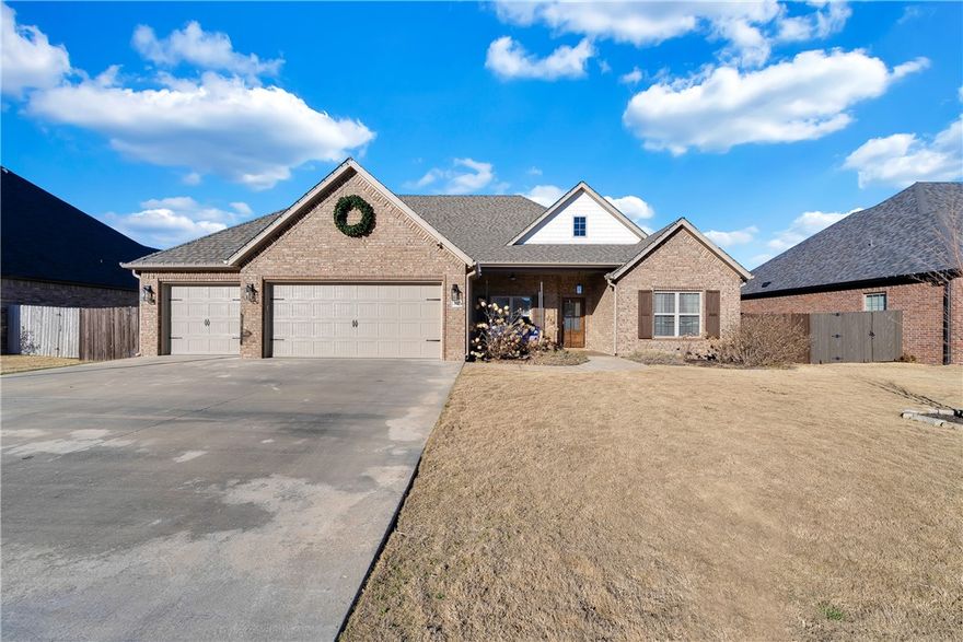 Built in 2017, this 4-bedroom, 3-bath traditional home offers 2,415 square feet of well-designed living space in Westbrook Phase I. The two-level layout features a spacious living area with cathedral ceilings and a gas-log fireplace, creating an open and comfortable main gathering space.

The newly remodeled kitchen includes a gas cooktop, electric oven, built-in appliances, dishwasher, industrial grade vented hood, and ice maker connection and new luxurious flooring flooring throughout. Multiple walk-in closets and washer/dryer connections add everyday functionality.

Step outside to enjoy a heated, 6' deep salt-water private pool, along with a covered patio and porch, all set on a level, landscaped 0.24-acre lot. Additional features include a new architectural shingle roof, brick exterior, and a 3-car attached garage. Located within city limits near parks and schools, with neighborhood amenities including a clubhouse and pool.