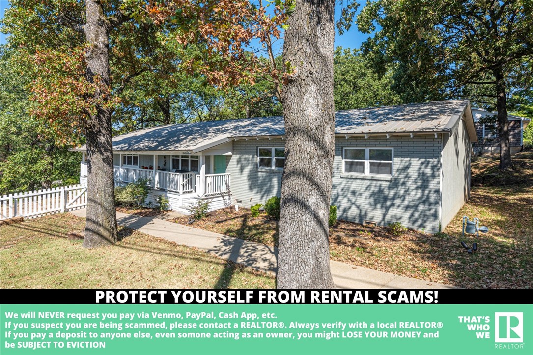 $1,500/month with both 6 & 12 month terms available! Check out this updated 1950s mid century modern charmer! 3 bedrooms in Central Fayetteville! This desirable location is minutes away from Wilson Park, UAMS Regional Campus, the University of Arkansas, Shopping, and more! From the covered front porch head inside to the light & airy living space, flow into the dining room with wood floors and U shaped kitchen with lots of cabinet space, a counter-height peninsula, a separate range, and oven! Off the kitchen enjoy a second living room perfect for hosting guests on game day! Spacious bedrooms and large bathroom with a double sink vanity, tub/shower combo, and linen cabinetry! Fenced-in Backyard!*Tenant is responsible for lawn care and all utilities. **Furnishings not included.