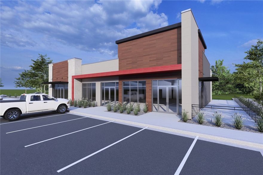 Upcoming retail space strategically positioned in a key commercial Springdale submarket. This property offers tenants an exceptional opportunity to establish a presence in one of Northwest Arkansas’ fastest-growing areas, just east of the I-49/Highway 412 intersection.
• New Class “A” retail construction, currently pre-leasing for a curated mix of uses
• High-visibility site in a rapidly expanding area of Springdale
• Just off Highway 412 (W Sunset Ave) with 38,000 VPD
• Minutes from I-49 and the city’s expanding Care Corridor
• Surrounded by dense residential and major commercial traffic
• Ideal for retail, medical, restaurant, or service-oriented tenants
• Potential for drive-thru, patio seating, and flexible buildouts
• Ample, well-lit parking on-site
• Expected delivery: Q2 2026