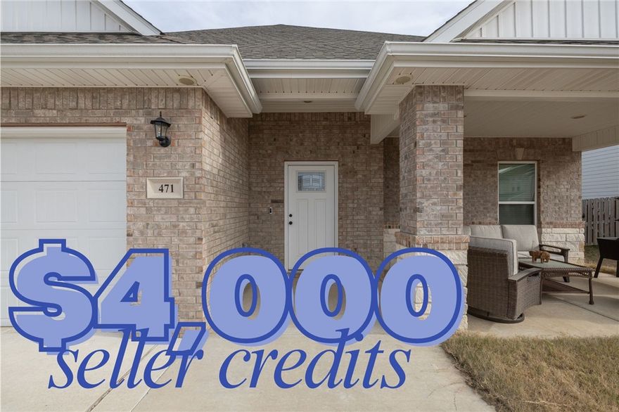 $4k in SELLER CREDITS. Use for closing costs/rate buy down! Are you looking for space? Check out this amazing floor plan in top-rated schools and a fast-growing community. Open concept floor plan with a generous walk-in pantry, pocket office on main level, second living upstairs, quartz countertops, and natural wood cabinets throughout. Luxurious, oversized primary bedroom, double vanity sinks, walk-in shower and soaking tub in primary bathroom. Fully fenced privacy fence in backyard. You'll have peace of mind with structural builder warranty in effect until 2028. Only 7 minutes to downtown Bentonville. Washer/dryer, chest freezer, and fridge convey!