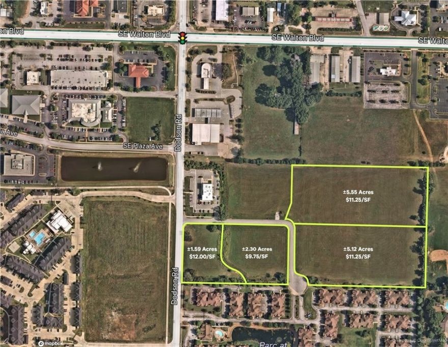 5.5 Acres, $11.25/SF, Build-to-suit option available, Zoned C-2, 2.4 Miles from Walmart’s Planned Headquarters, 0.1 Miles to the Trail of Two Cities (Connects to Razorback Greenway). Please do not text for showings.