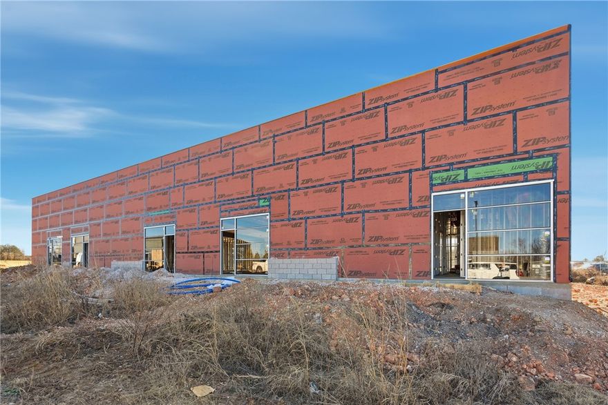 Prime opportunity to grow your business with +/- 4,000 SF of brand new construction office/flex space
for lease just off S 8th St in Rogers. Located in a high-traffic area that sees around 24,000 VPD, this
space offers excellent visibility for your business. Construction is currently underway, with anticipated
move-in ready in March 2026. This suite will feature large windows providing ample natural light and two overhead doors in the back, making it ideal for office, warehouse use, or professional service use. The landlord will include a finished bathroom and HVAC installation in the suite, with additional tenant improvements available and amortized into the lease agreement. If more space is needed, this suite can be combined with neighboring units for a total of up to 10,000 SF.