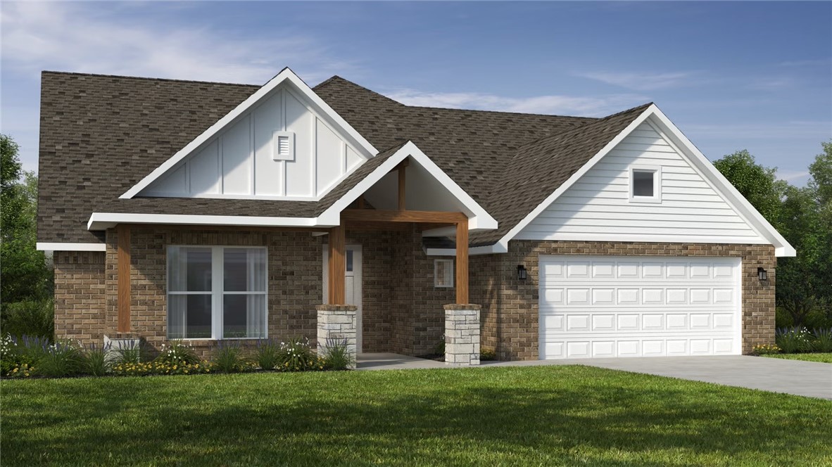 The 2575 floorplan features a 5 bedroom, 3-
bathroom with over 2,500 square feet of living space. This
premium floorplan is designed to elevate your living
experience with its exceptional features and thoughtful
design. Step into a home with impressive 15’ high vaulted
ceilings, complemented by a stylish stained box beam,
and 8’ tall front and back doors that enhance the home's
elegance. The large window wall offers a picturesque view
of the outdoors, leading to a vaulted covered back patio,
perfect for relaxation and entertaining. Inside, custom
built-ins beside the fireplace add both functionality and
charm, while the pantry with deep shelves accommodates
all your appliances and storage needs. The spacious
laundry room includes a sink, making chores convenient
and efficient. The master bathroom features a
luxurious freestanding tub and a large 3’x5’ shower. Taxes subject to change based on new construction.