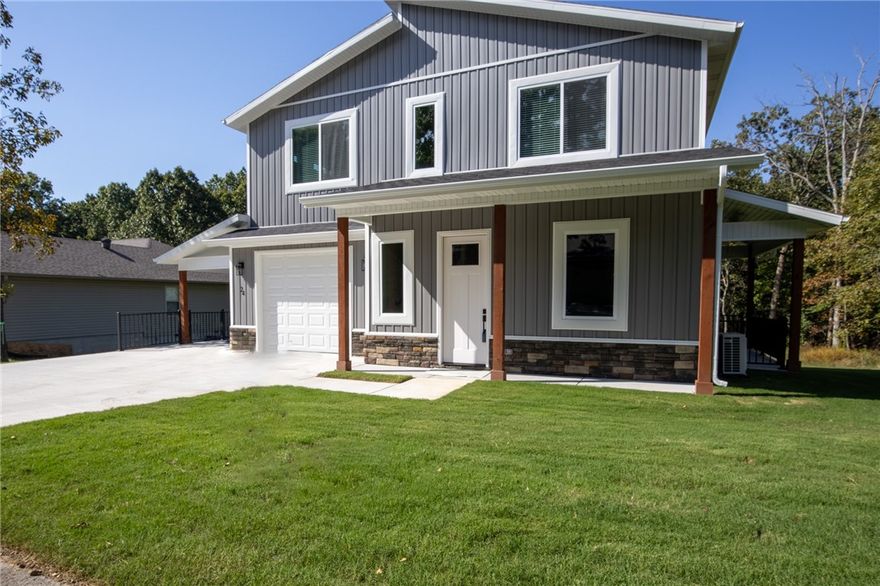 Welcome to your brand-new contemporary home, thoughtfully designed for comfort and style. This two-level residence features an open-concept main floor showcasing luxury vinyl plank flooring throughout,  a chef inspired kitchen with granite countertops and a massive 12 ft peninsula with enough seating for 6 and a  large open living room with 1/2 bath. Upstairs, you'll find a convenient laundry room and 2 spacious bedrooms each having there own luxury ensuite designed for both relaxation and functionality. Enjoy year-round comfort with Dual AC units, 1 for each level, energy-efficient construction, and plenty of natural light throughout. A one-stall garage with extra car port adds convenience, while the homes clean, modern design makes it standout.  Extras to include wood blinds, extra storage closet in garage,  large flat backyard, gutters and fully sodded yard.