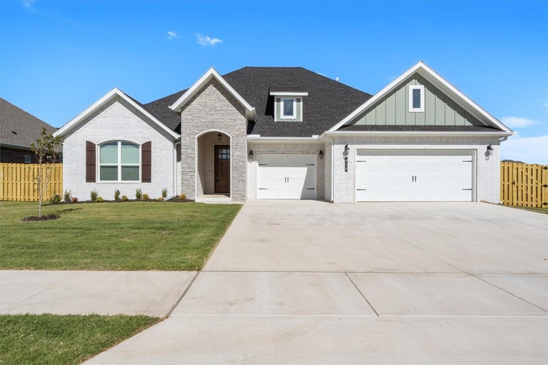 Up to $12,500 Closing Costs paid with preferred lenders and fence, blinds gutters, included. ($7,500 from builder and up to $5000 from preferred lenders) Use this to lower your interest rate or towards 2/1 buy down. Welcome Home to South Pointe in Springdale! This community boasts a pool, pavilion, and playground! Just minutes from Arvest Ballpark, I-49 and Arkansas Childrenās Hospital. This home has it ALL! 4 bedrooms, 2 bathrooms, and open kitchen/living room perfect for entertaining. The details will amaze: walk-in closets, granite countertops, crown molding, stained beams, custom accent walls and large painted island. Come by today to see all the amazing features! Blinds and gutters included.