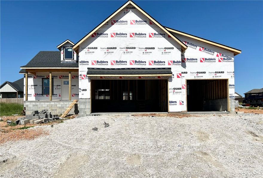 PERFECT TIME FOR BUYERS TO SELECT COLORS! 3,500 IN BUYER CREDITS FROM BUILDER'S PREFERRED LENDER! Welcome to Sedona Rose! Conveniently located close to the Pea Ridge High School, trails, and only 15 minutes to downtown Bentonville. The "Williams" plan features 4BDs, 2.5BA's, 3cm quartz counters, custom cabinets w/ wood hood above gas range, large island, covered patio, and a 3 car garage! Full sod + landscaping package. Approx completion date - 9/15/25
