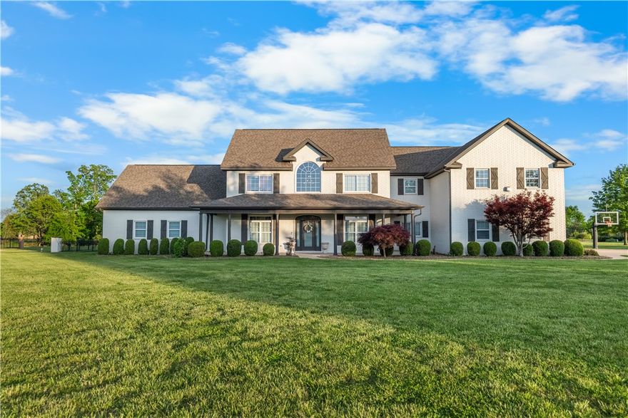 Experience resort-style living in this stunning estate! Since 2023, this property has been elevated with high-end upgrades designed for ultimate entertaining. The backyard is now a private oasis featuring a newly added outdoor kitchen housed under a grand detached covered pavilion, perfectly positioned next to the pool.

Enjoy the outdoors year-round in the new 3-season room, or relax on the upgraded balcony and porch, now featuring premium composite decking for a beautiful, maintenance-free finish.

Inside, the home shines with a gourmet kitchen, 3 cozy fireplaces, and a primary retreat on the main level. The upper floor is an entertainer’s dream with a massive theater/game room and wet bar. Situated on nearly 3 lush acres with a 4-car garage and a dedicated dog wash station, this home blends grand architectural scale with modern luxury. ** Pool Table in game room & Outdoor Tv under Pavilion may Convey**Preferred Lender Incentives Available!