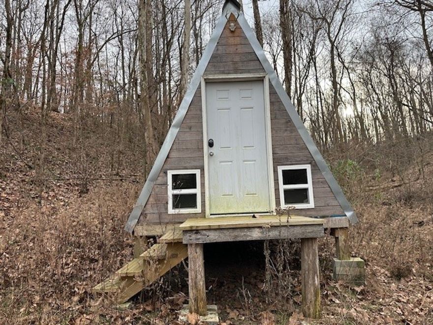 This 8.2 acres is private, but has easy access---bordering NC 8610 and NC 8634 on the north and east.  Electricity is at the road, but no other services are currently on site. The sellers built a tiny A frame cabin with 1 bedroom, as well as an outhouse with a RV toilet. Another area on the property was utilized as an AirBNB with a platform glamping tent at the top of the hill (it was removed prior to listing). This would be a great weekend get-away or a hunters delight!