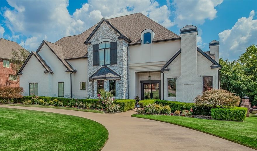 Nestled on a sprawling, tree-lined lot, this beautifully updated 4-bedroom, 3.5-bath home epitomizes modern elegance within the gated Pinnacle subdivision. Designed to harmonize style and function, the first floor boasts an open-concept living and dining area graced with soaring ceilings, abundant natural light, custom built-ins, wooden beams, and a cozy fireplace. The chef's kitchen is a culinary dream, featuring a stunning waterfall quartz island, custom white oak cabinetry, premium appliances, and a walk-in pantry. The primary suite presents a spa-like ensuite with a double shower, soaking tub, dual vanities, an additional makeup vanity, and an expansive closet. An office with large windows and a media room equipped with a fireplace and wine bar add to the home's allure. Upstairs, three spacious bedrooms and a dedicated play area/flex space offer versatility and ample storage. Enjoy ultimate privacy in the tranquil backyard, perfect for entertaining or designing a custom pool. Agent owned.