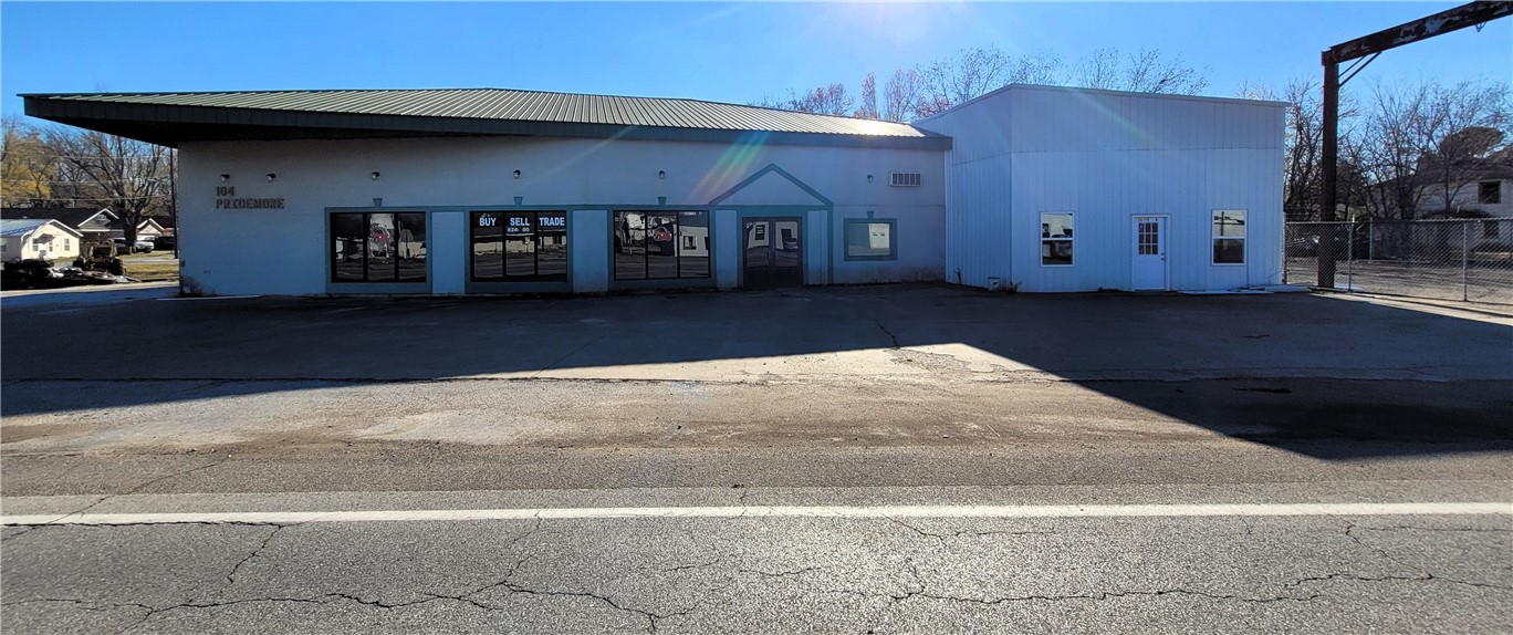Two commercial buildings on a 1.35 AC +/- lot right on Hwy 62 in Lincoln. Buildings are attached - use it as one large building or as two separate locations for rental, etc. 256 feet of Hwy 62 frontage. 6,000 SF +/- of usable space. This lot also has a hard corner at S Main & 62. Building #1 has 2 levels. Upstairs storage area could be converted to office space or anything else & has 830 SF +/-. Lower level has 3 office spaces, 2600 +/- SF shop/retail area with 2 large overhead doors 13x12 & 10x10. Features 1/2 bath & additional storage area. New concrete floor, new furnace in both buildings, flooring, some plumbing/wiring etc. Updates are currently in progress. 2nd building is roughly 2100 SF +/- & has an office space & 1/2 bath. Also features 2 large overhead doors 13x14 & 14x14. Large privacy fenced lot with gate access, tons of parking, great location, tons of potential. The building itself sits on 0.6 AC +/- lot. Additional acreage residential. Have the best of both worlds. Too much to list