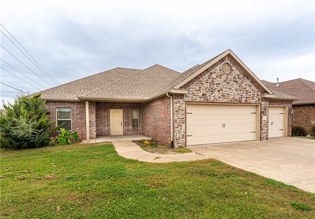 Gorgeous home in a great Bentonville subdivision. This home offers 3 spacious bedrooms PLUS an office! The master suite is super spacious with HUGE walk in master closet. The closet boasts a vanity with mirror, double built in dresser, plenty of hang space, and a built in shoe rack! The jacuzzi in the master bathroom is absolutely huge! The office is located right off of the living room with double doors to give it privacy. The kitchen is open to living room, perfect for entertaining guests while cooking. There is plenty of storage with a coat closet in the entry plus an additional storage closet in the hall. No carpet. Wood in the living room, tile in bathrooms and kitchen, and LVP in all bedrooms. You'll enjoy the large fully fenced in back yard and covered back deck. The subdivision offers a park in walking distance from the house! Has only been lived in by one family since being built. It is well maintained and has been totally repainted!