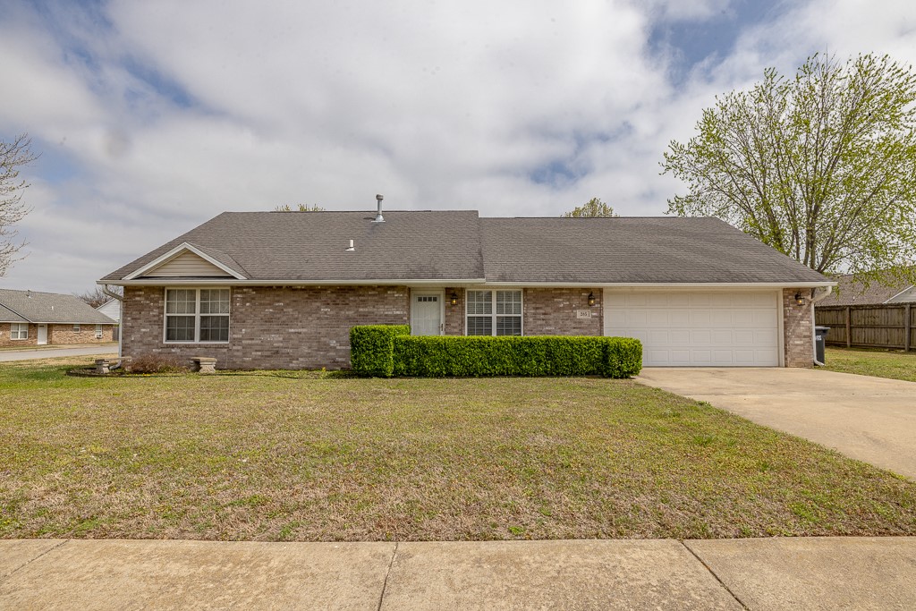 Welcome home to 285 Joy Carol Loop! You do not want to miss this one owner home in pristine condition. Your future home offers full brick construction, new wood privacy fencing, a two-car garage, and a generous sized covered patio. The spacious primary suite with bath, & 2 closets will be your special haven. Two more light filled bedrooms ready are for your move. There is room for your home office off the kitchen which is well stocked with workspace and storage. The large back yard offers room for play and gardening. Showings begin April 3, 2025.