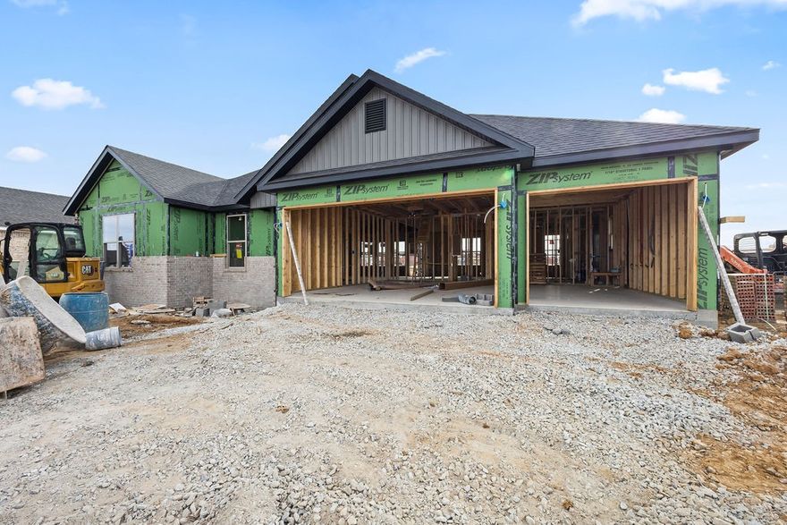 Welcome to Spring Creek Farms, located in the heart of Northwest Arkansas (Cave Springs/Elm Springs). There is something for everyone! A pool, playground & walking trails will be coming in phase 3. Shaw Elementary is just steps away. Enjoy pickleball, tennis, walking trails & more at nearby Shaw Park. This neighborhood has spacious lots with many backing up to green space. Call for more details & options available. This Little Roman plan is 4 bedroom, 3 bath layout designed with modern living in mind. Features include: open living floor plan, main living with vaulted ceiling, beams, & gas log fireplace, custom cabinets to the ceiling, gas range with fully vented hood, built-in microwave, and covered back porch or deck with TV and gas connections. The primary suite features a tiled walk-in shower for the ultimate spa-like experience. Preferred lender credit available. Contract now to choose finishes.