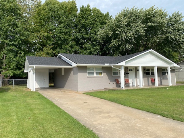 Due to a carport fire side A has been redone with new trusses, and roof( roof on both sides has been replaced. New Guttering on the whole unit! Side A has granite counters in the kitchen along with all new stainless kitchen appliances.New wiring and new lighting/fans throughout side A. New Heat & Air on both sides! New Refrigerator and Dryer on B Side. Side B has had the same tenants since 2017. Pending at Print!