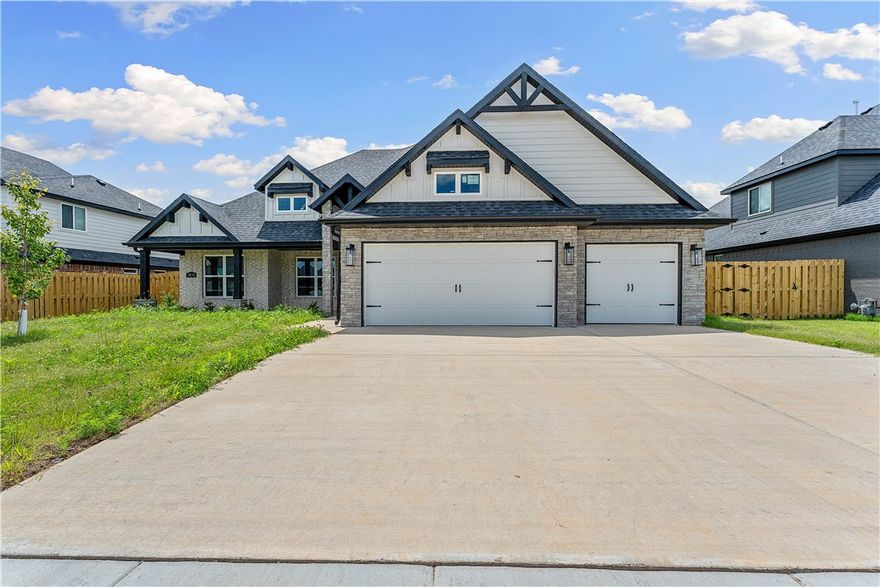 The Kenley plan is a beautifully designed 3,045 sq ft home that combines elegance and functionality, featuring 4 spacious bedrooms, 3.5 modern bathrooms, a downstairs office, and an upstairs bonus room ideal for entertainment or relaxation. The open-concept living areas are enhanced by a vaulted ceiling in the living room, creating a bright and airy atmosphere perfect for gatherings. The covered back patio, complete with a fireplace, extends the living space outdoors, providing a cozy retreat year-round. With a 3-car garage offering ample storage and convenience, the Kenley plan is thoughtfully crafted to meet the needs of modern families while exuding style and comfort. Builder will provide up to $7,500 towards closing costs and preferred lender will provide an additional $5K.