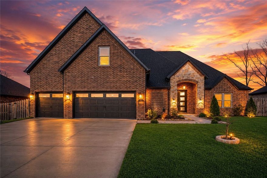 Beautiful 5-bedroom home in desirable Quail Hollow with a spacious, family-friendly layout and premium lifestyle features throughout. Built in 2021, this east-facing Bentonville home offers 2,844 sqft, 3 full bathrooms, a 3-car garage, and a generous 0.28-acre lot. The main level features the primary suite plus two additional bedrooms, creating an ideal layout for families, guests, or multigenerational living.

The open-concept living area is bright and inviting with soaring 12-foot ceilings, built-ins, granite countertops, a large walk-in pantry, and a comfortable flow for everyday living and entertaining. Upstairs offers an additional bedroom, full bath, and a flexible media/flex room that can serve as a theater room, game room, home office, or 5th bedroom.

135-inch projector screen with AV equipment, surround sound, smart switches, app-controlled security cameras, permanent exterior holiday lights, refrigerator, water filtration system, and other valuable features already included with the home.