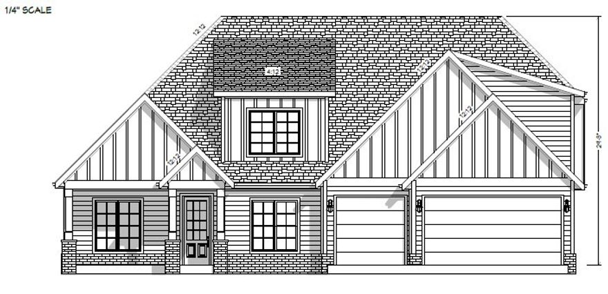 Another quality new construction home is available in the desired Crescent View Subdivision! This home boasts 4 bedrooms, 3 bathrooms, bonus room, 3 car garage, and a great layout. Kitchen is equipped with gas cooktop, built-in oven & microwave, large island with waterfall granite, & eat-in dining area that is all open to the living room. Downstairs has the office, primary suite and BR 2. Bedrooms 3-4, bonus room and a full bathroom are all upstairs. Enjoy grilling or hanging out on the covered back patio. Located steps from Janie Darr Elementary and the new Mt Hebron Park. Subdivision is close to XNA, I-49, shopping, dining, and entertainment.