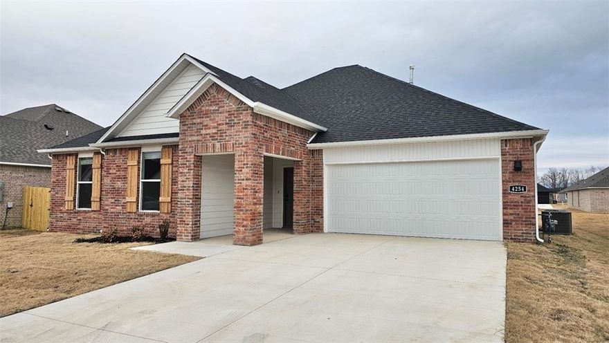 Dashing Dean plan in Goose Creek Village, an impressive subdivision where quality and affordability meet in the heart of Farmington. This home features gorgeous quartz kitchen countertops, stainless steel appliances and a walk-in pantry (per plan). 42-inch upper cabinets with top molding and soft close cabinet doors. Private bedroom one includes a lovely en-suite with quartz counter tops, double sinks, walk-in shower, and walk-in closet. Living room will showcase a beautiful modern Electric Fireplace. These homes feature ceiling fans in all bedrooms and living room! Each home exterior will have  brick and Hardie® siding  per plan! Covered patio (per plan). Garage Door opener! Taxes and Parcel # TBD. Single-story plans feature Luxury Vinyl plank flooring throughout!  Two-story homes feature LVP downstairs with carpet on stairs and upstairs rooms!