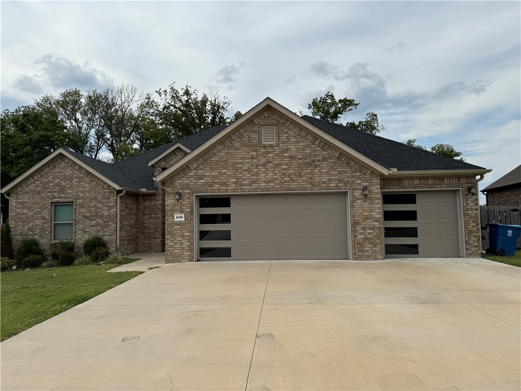 Beautiful Brick Home with 4 Bedrooms and 3 full bathrooms. This home has the desirable three car garage. The pantry adds additional storage space which is always a plus. Gas fireplace and an open kitchen to the living room. Kitchen features custom cabinets, granite counter-tops. The master has a custom tiled shower and large soaker tub.This home is located in an established neighborhood that includes a dog park and pool! Located just 10 minutes from the home office or interstate