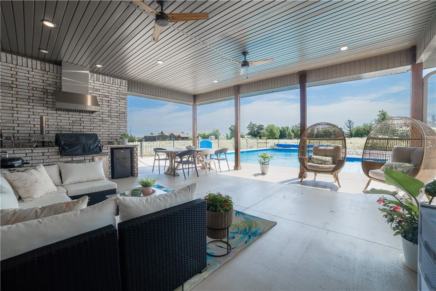 Checking all the boxes!  This gorgeous custom estate style home sits on almost 2 acres in town close to everything Bentonville has to offer.  If you are looking for room to sprawl with a huge pool to play family games in and a huge insulated shop, then look no further! Located within close proximity to Bentonville West schools and 10-15 minute drive to Downtown Bentonville as well as current Walmart HQ and future Walmart HQ, you don't want to miss out on this one!  How many opportunities come along to have a couple acres with pool and shop in town?  Not very often! Built by Decker Quality Homes with personal touches throughout, this 5bd/3.5ba home with oversized 3 car garage, tornado safe room, office, bonus, workout room truly checks all the boxes! Schedule your private showing today!