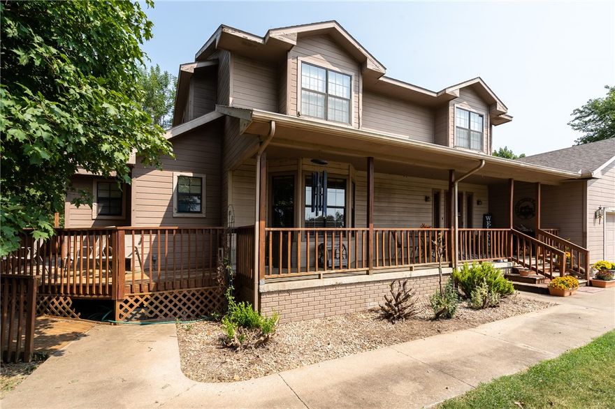 Income producing property that pays for itself! 30 acres m/l. Home is 2635sf w/ unfinished basement-870sf. 5 bd, 3.5 ba. Home was built w/ handicap accessible suite on 1st floor. Roll in shower & roll under counter in bath. Wide doorways. Bedroom opens to its own small living area (just off kitchen)or use it as a formal dining/office-leads to exterior. Open floor plan, pellet stove in LR heats entire home. 2nd primary bedroom upstairs w/ whirlpool tub & separate shower in attached bath. 1 bd, 1.5 ba, office down, 4 bd, 2 ba upstairs, 2 car attached garage. Hardwood flooring downstairs, carpet up. Wrap around deck. In the yard you'll find several apple & shade trees. Buildings include-Indoor arena, 5 stall barn-each has running water- w/ tack room, Event center w/ kitchen, 1/2 bath, open area heated w/ pellet stove & window AC. Haybarn w/ 2 12ft overhead doors. Shop w/ semi drive thru option-has office. Mobile home, det garage, old barn. 4 horse runs. Outdoor arena. Fenced & cross fenced. Centerton water at road.