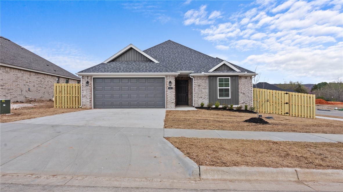 Welcome to the Springs, a charming one-story ranch style home perfectly balanced between privacy and communal living space. This floor plan is 1,445 sqft and features a split layout with 3 bedrooms, 2 bathrooms, and a finished 2 car garage. After entering your home from the covered front porch, you and your guests will be welcomed by a beautiful entry hallway into an open concept living room, dining room, and kitchen. This space will be perfect for entertaining in any scenario as it allows you to interact with everyone in the space from the same spot. Whether itās pizza and movie night with your family or the home is packed for the holidays, the Springs is designed to do it all. This welcoming social space is paired with the solitude of a split home layout, which gives you and your family a sense of privacy with bedrooms on either side of the floorplan.