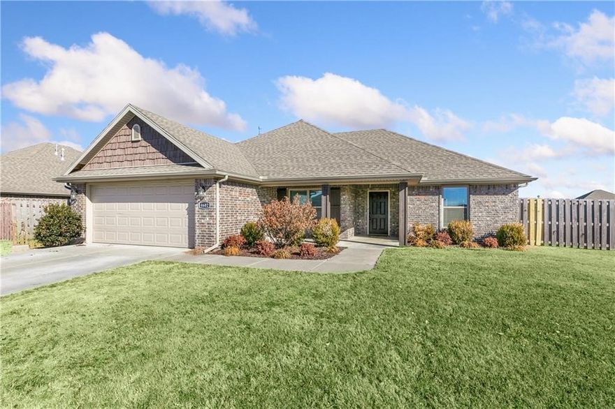 Welcome to this magnificent all-brick rental home nestled on a corner lot in the charming Villages of Sloanbrooke Subdivision. This open concept split floor plan home has 4 Beds 2 Baths & is move-in ready! Living room has a gas log fireplace & beautiful crown molding throughout. Beautiful ceramic tile throughout the house. Relax and enjoy some outdoor privacy in the fenced in backyard with covered back patio! Perfectly located in Fayetteville, AR - Close to the U of A Campus, Owl Creek, John L. Colbert Middle School, and I-49. Just minutes away from trails, eateries, schools, parks and lots more. Don't miss out on making this exceptional property your new home.