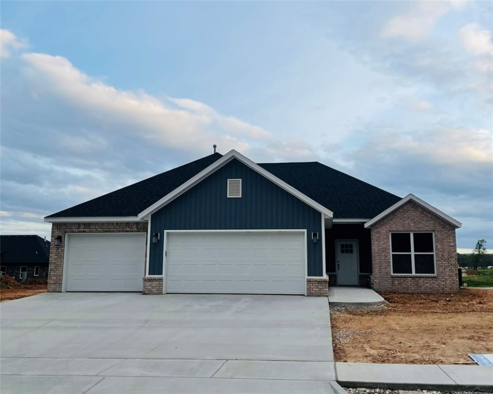 Experience all Prairie Grove has to offer in this wonderful neighborhood with lovely views of the greening hills. This gem of a home features an easy, open-concept plan with split bedrooms and a front office/flex room with paned glass double doors. The quality touches and finishes are truly rare at this price-point— including granite countertops, tiled backsplash, ceiling-high kitchen cabinets, vinyl plank flooring throughout, built-in cubbies off garage, and gas log fireplace. In the private owner’s suite, find soaring ceilings, shower with custom glass door, dual vanity, and passage that flows effortlessly from bedroom to bath to spacious closet and into the laundry room. Outside, elevated features include the covered patio with fan, 3-car garage and privacy fence to close in your coveted corner lot.